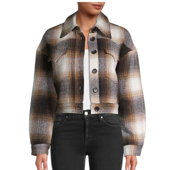 Avec Les Filles Plaid Cropped Jacket - Picture 4 of 12